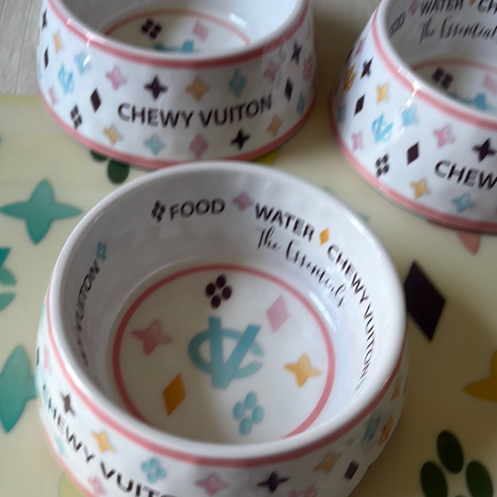 Designer Cat Bowls Set - Multicolor - Picture 3 of 3